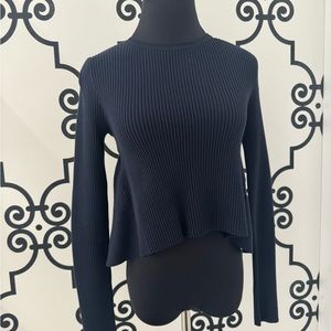 Navy blue flowing Club Monaco sweater.